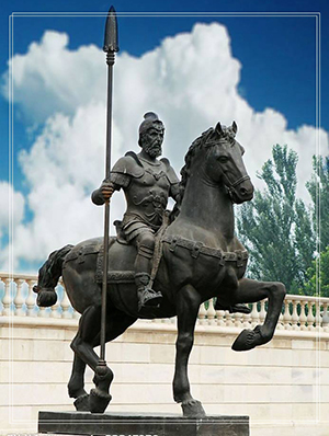 roman soldier riding on a horse